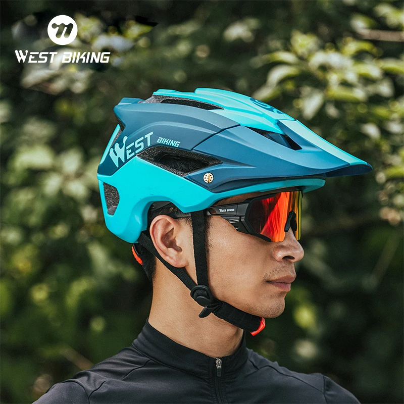 WEST BIKING Велосипедный шлем с козырьком Легкий MTB велосипед Мотогонки Мужчины