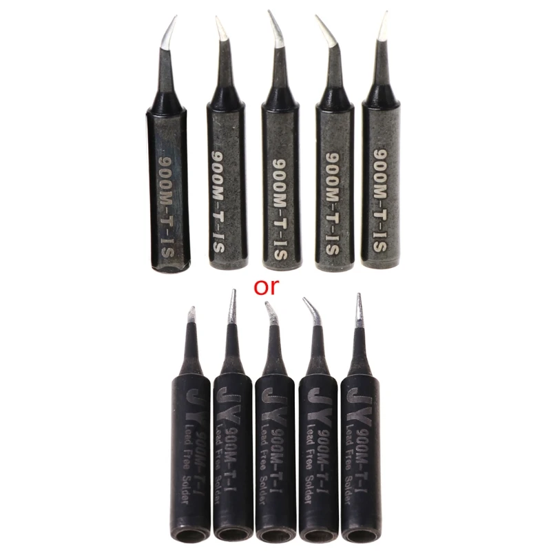 

5 Pcs Solder Soldering Iron Tip 900M-T-SI Lead Free for HAKKO Saike 936 852d+ 90