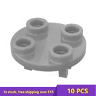 10 шт. кубики MOC 2655 2X2 круглая пластина колесная вилка круглая 2X2 тонкая пластина шкив рамка для строительных блоков детали сделай сам Подарочные игрушки