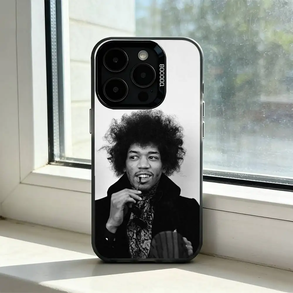 Фото Чехол для телефона G-Guitarist Jimi HendrixS для iPhone 17, 16, 15, 14, 13, 12, 11 Plus, Pro Max, XS, цветной, серебристо-черный №2