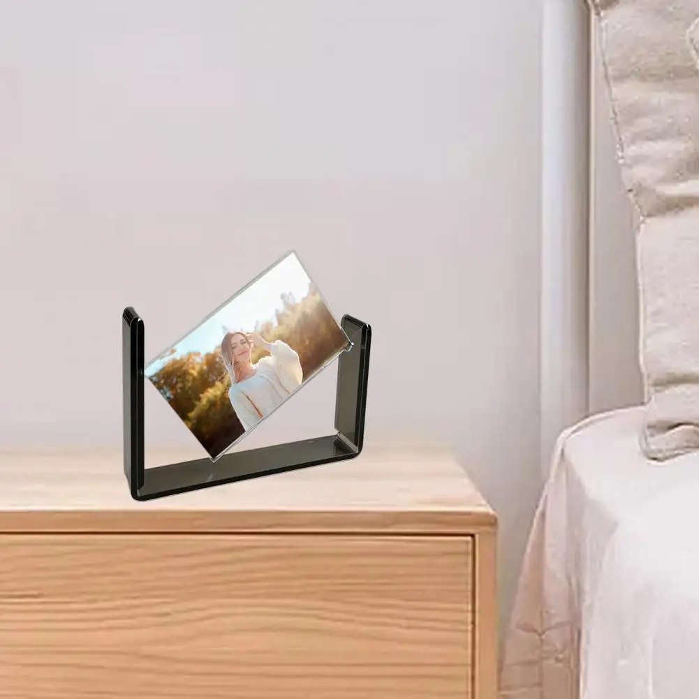 

Picture Frame Useful Not Easily Broken Lightweight Desktop Rotating Photo Display Frame Household