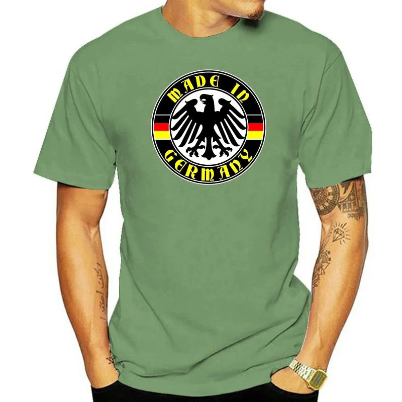 

Camiseta con bandera del escudo hecho en Alemania para hombre, camisa con estampado de escudo hecho en Alemania, 2022