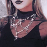 accessories jewelry for women fashion chains girl hip hop gypsy club gothic cross pendant choker necklace