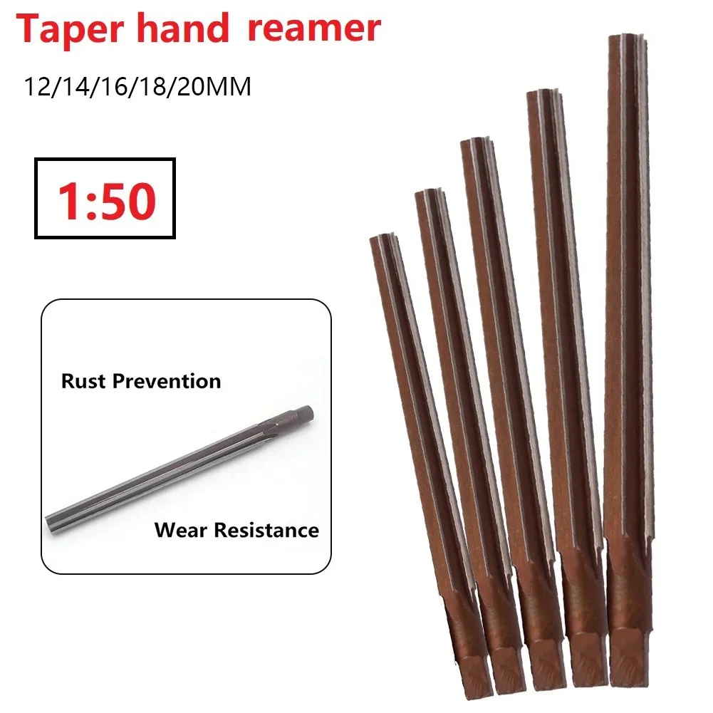 

1 Pc Hand Reamer 1:50 Conical Degree Sharp Manual Pin Taper Shank 12 14 16 18 20mm Hand Taper Reamer Power Tools Drill Bits