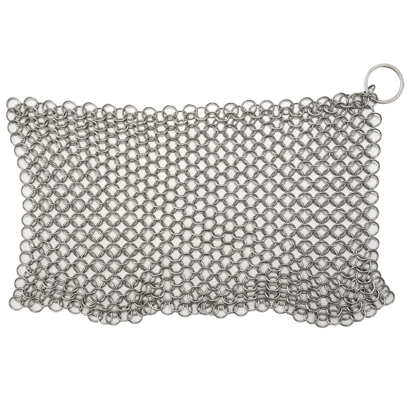 

Чугунный очиститель премиум-класса, скруббер Chainmail из нержавеющей стали 316, 8x6 дюймов