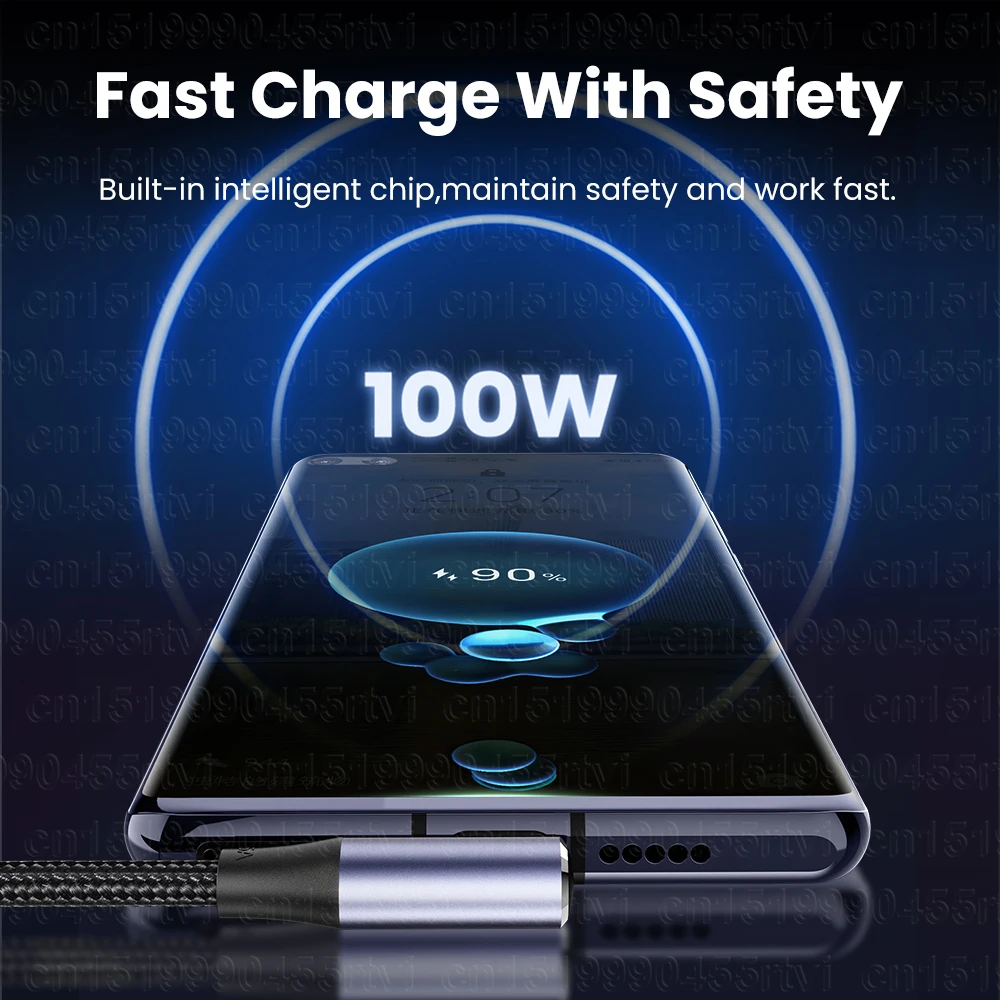 USB-кабель 100 Вт 6 А для быстрой зарядки Huawei Mate 40 Pro Ultra