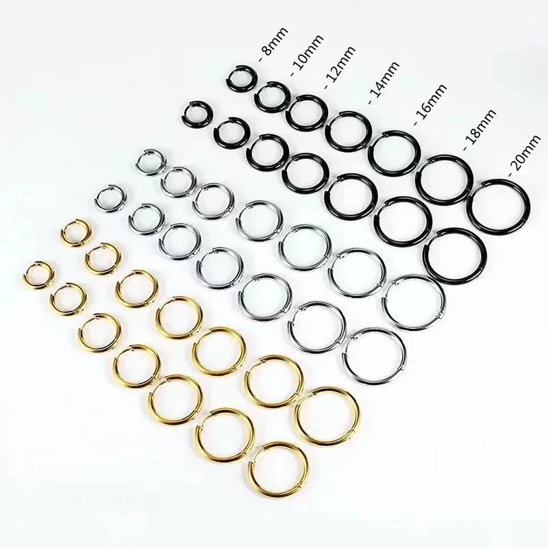 

Hot Sale Round Stainless Steel Earrings Simple Geometric Earrings Fashion Glamour Punk Hip Hop Jewelry Accessories Free Shipping