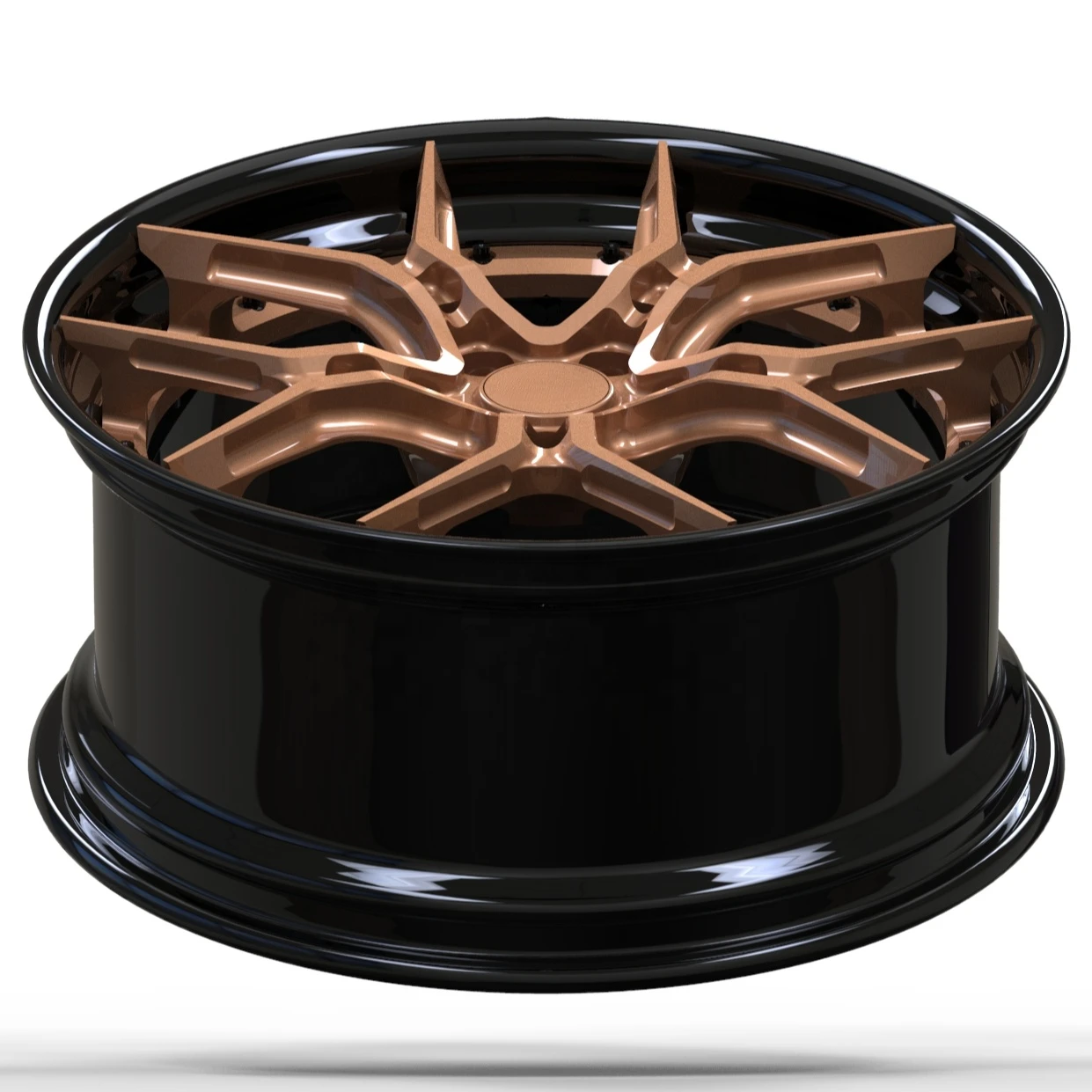 

20 Inch 20*9.5J Bronze Disc Gloss Black Two-piece Rims Car Wheels