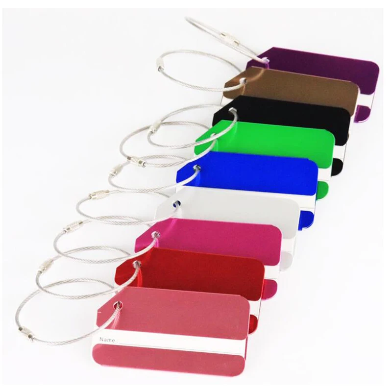 Tags Name Label Holder For Women Men Aluminium Metal Travel 