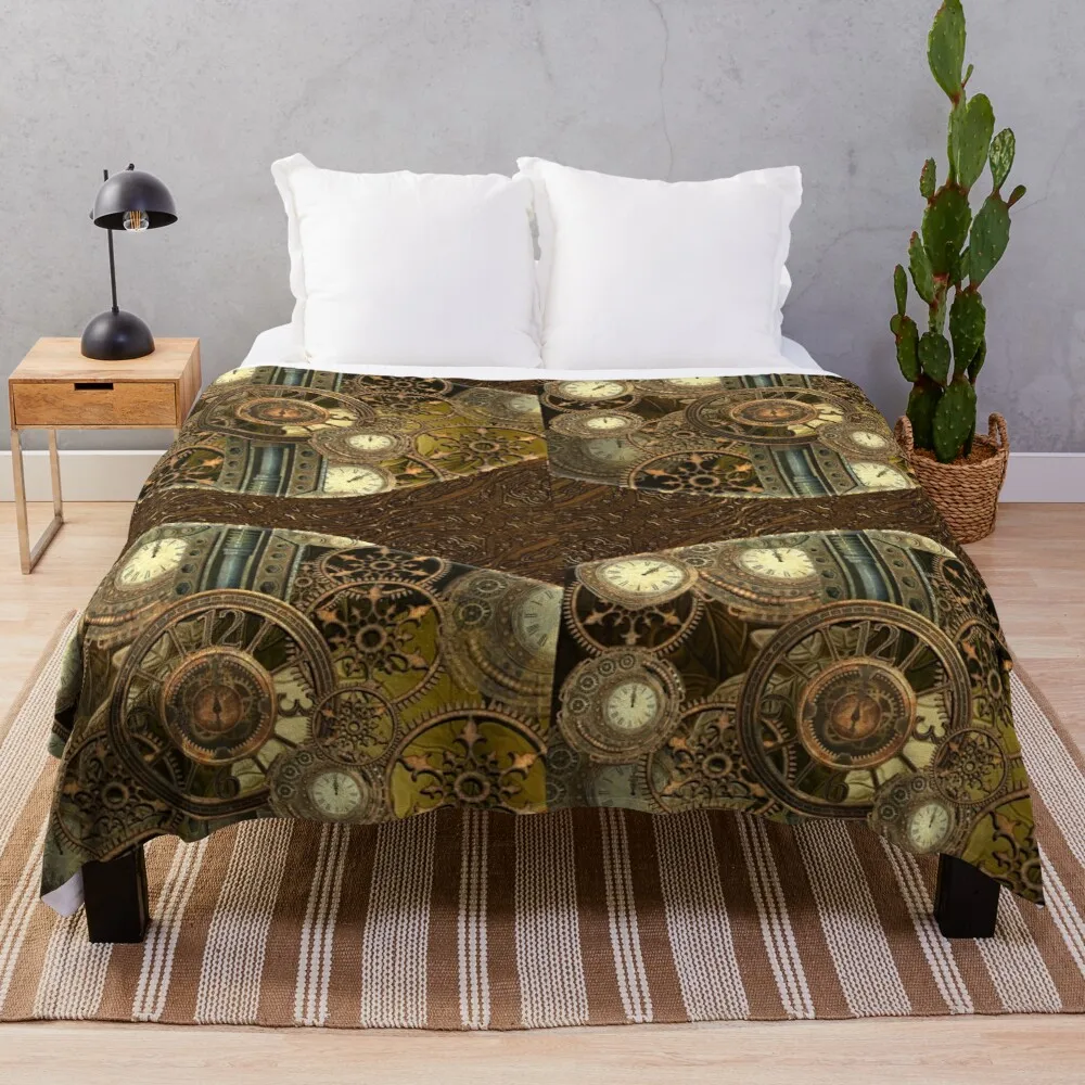 

Steampunk, awesome clocks Throw Blanket Cute Blanket