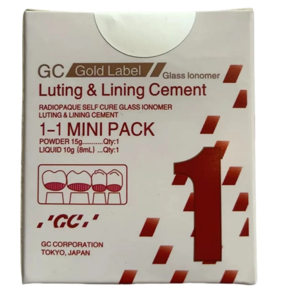 GC Fuji 1 большая упаковка золотая этикетка подкладка стекло иномер цементная