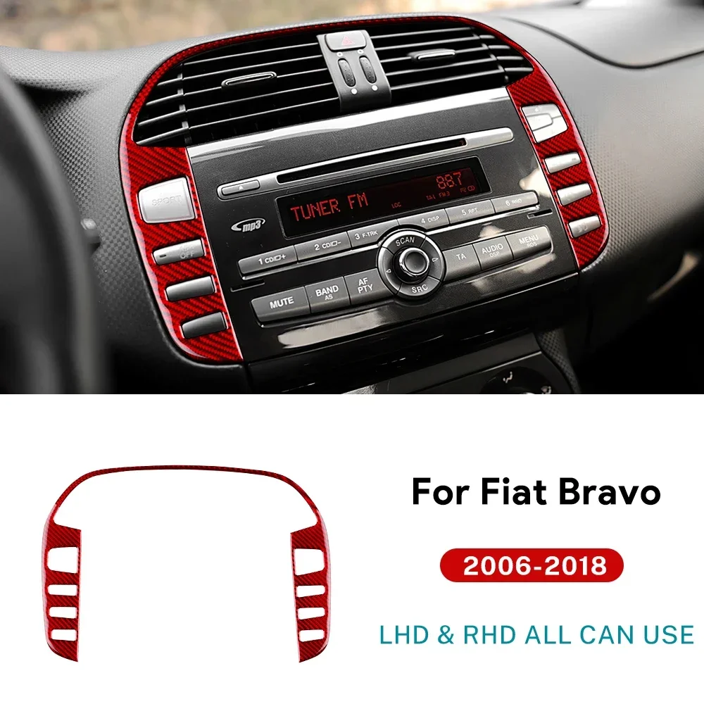 

Центральная кнопка управления, наклейка из настоящего мягкого углеродного волокна, левый руль для Fiat Bravo 2006-2011 2012 2013 2014 2015 2015 2016 2017 2018