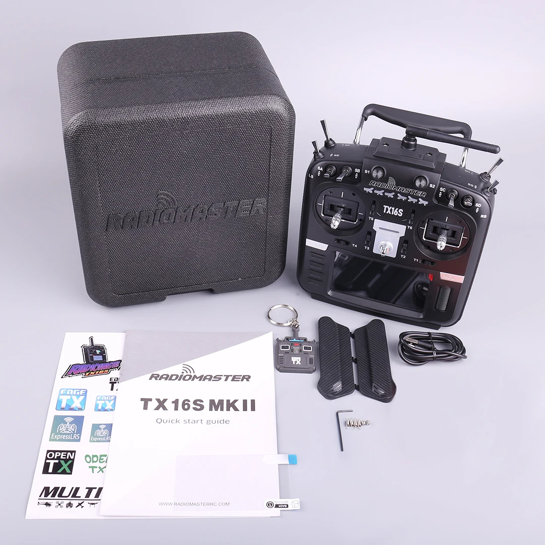 Фото Radiomaster TX16S MKII MK2 V4.0 Передатчик дистанционного управления Gimbal RC Самолет, совместимый с OPENTX и EDGETX №1