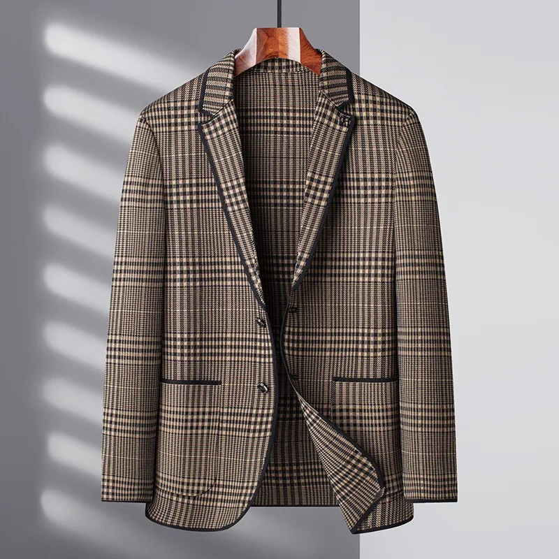 

Высококачественное мужское повседневное Новинка 2023 облегающее Трендовое клетчатое платье на весну и осень красивый деловой блейзер из планктона для женщин