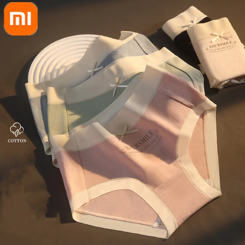 

Новое нижнее белье Xiaomi Youpin из антибактериального хлопка со средней посадкой, женские мягкие дышащие бесследные брюки для подтяжки бедер