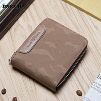fashion men wallets short zipper card holder leather wallets small purse brand quality coin bag male wallet porte feuille hommes