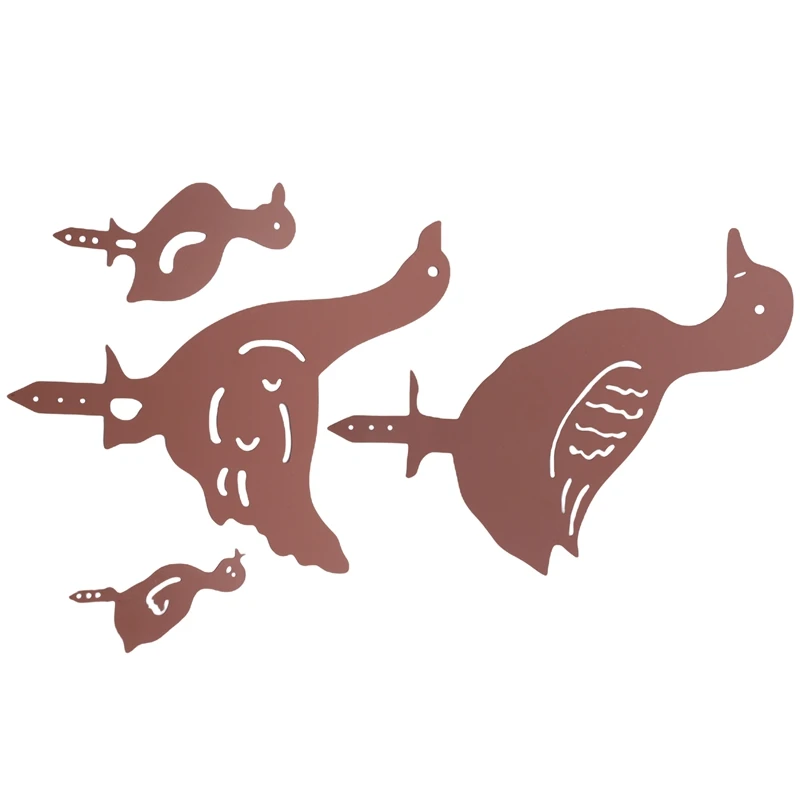 Декоративные садовые сваи с металлической уткой искусства лужайки украшения для