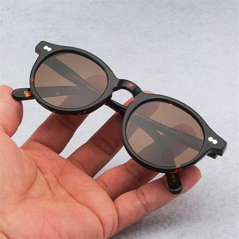 

Johnny Depp Polarized Sunglasses Man LEMTOSH Sun Glasses Woman Brand Designer UV400 Vintage Round Acetate Frame Driving Shades