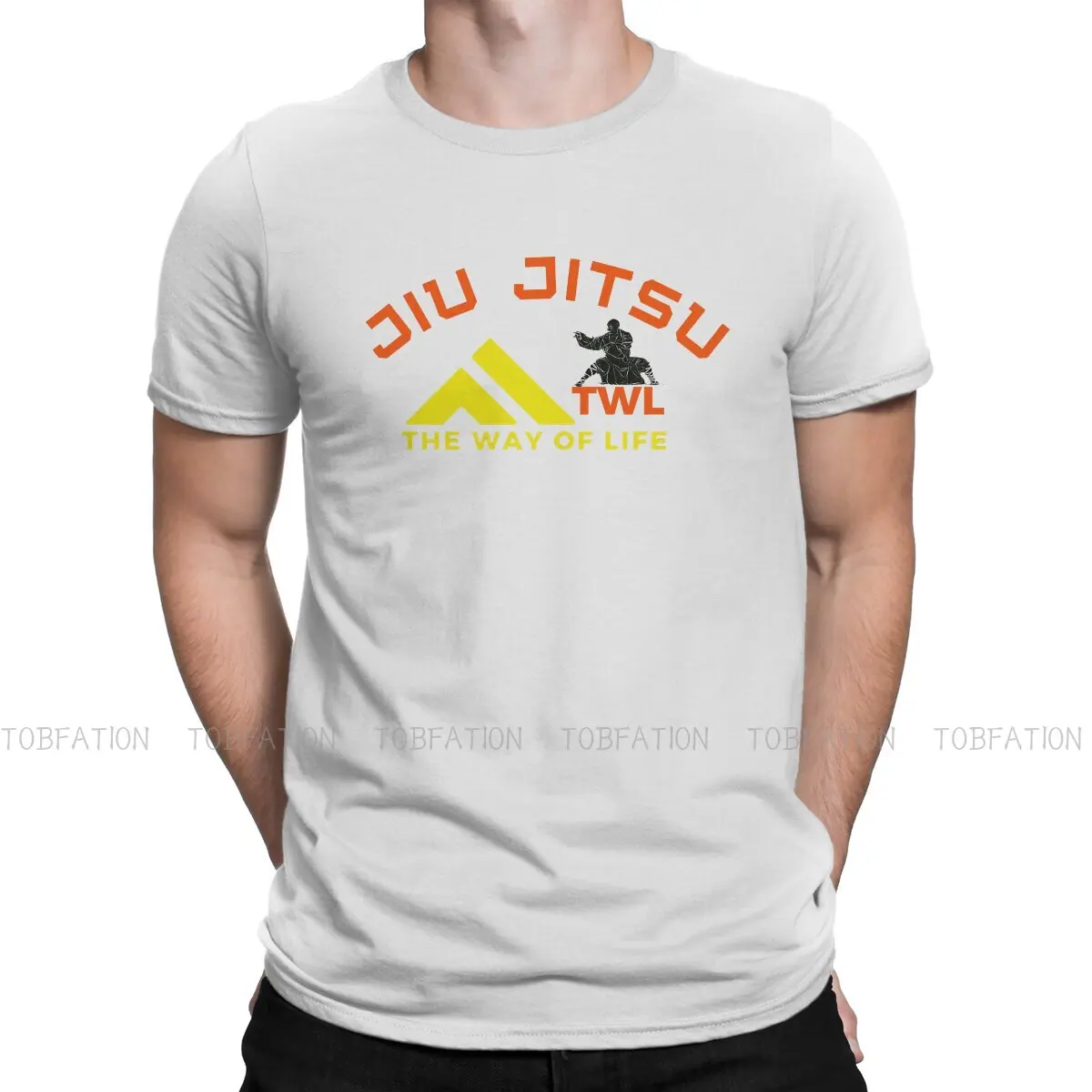 

Футболка Jiu Jitsu мужская оверсайз, Классическая рубашка из чистого хлопка, с принтом, стиль Way of Life