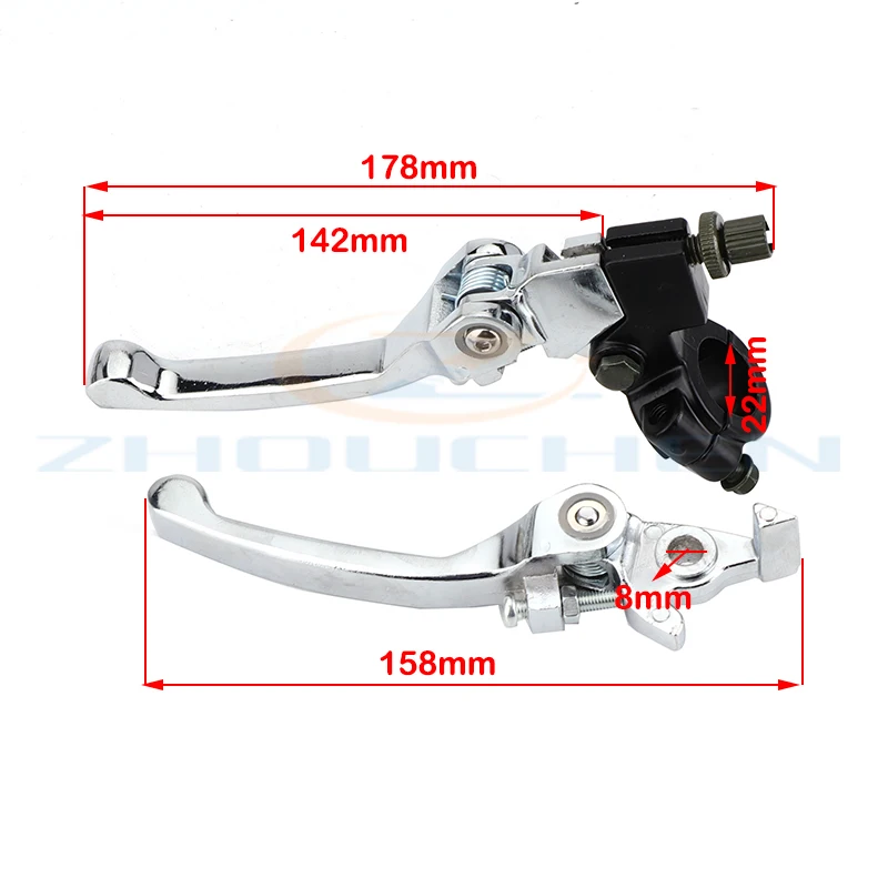 1 пара складных тормозных рычагов сцепления 22 мм 7/8 дюймов для 50cc 110cc 125cc 200cc CRF KLX TTR