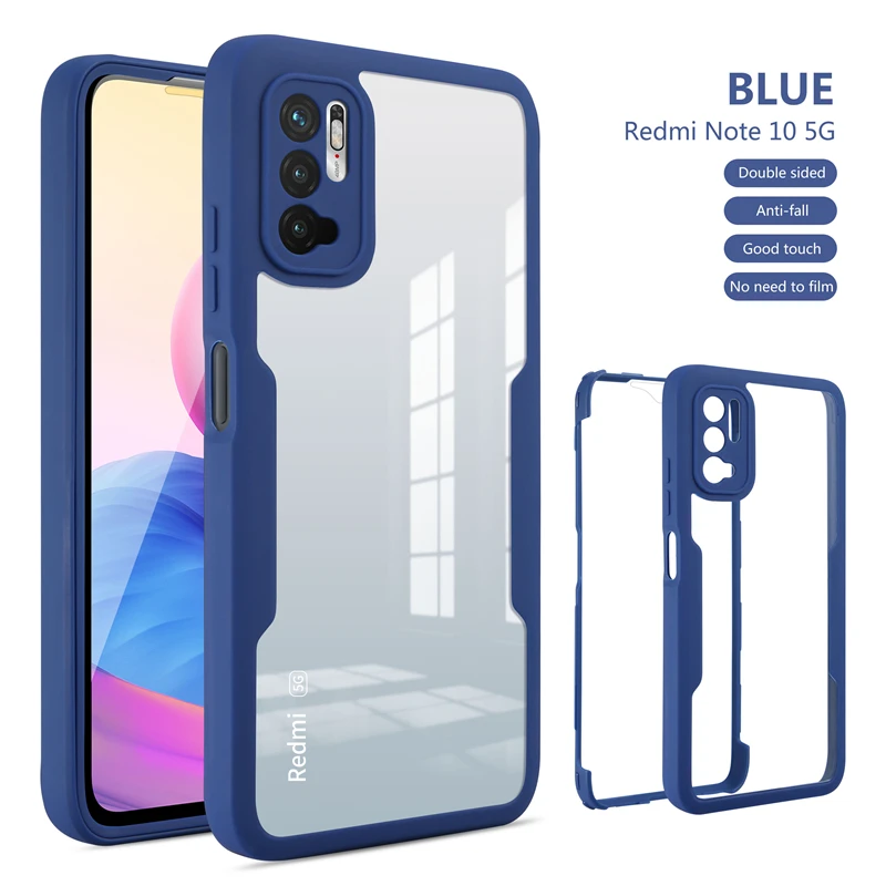 360 full protection clear phone case for xiaomi poco x3 mi 11t lite redmi note11 10 9 9s pro 9a 9t k40 front soft tpu back cover free global shipping