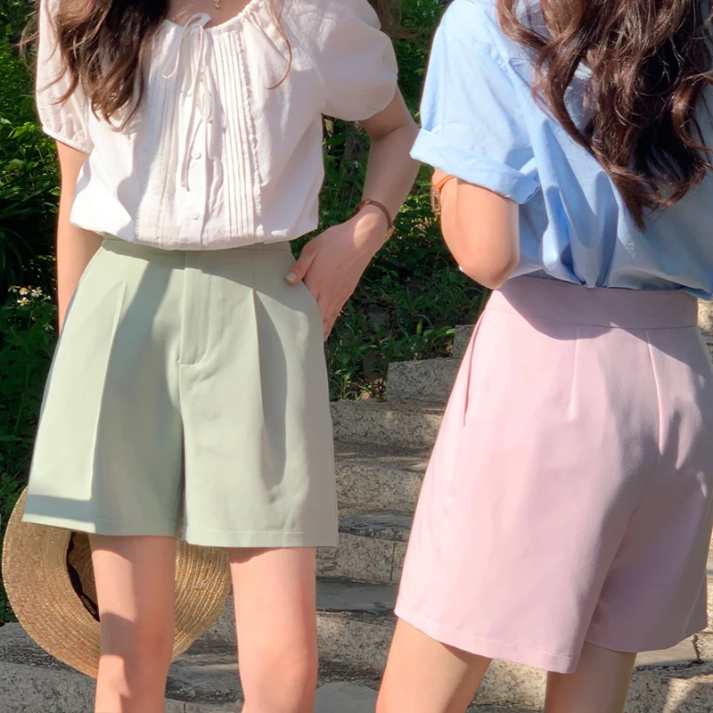 

Women Summer High Waist Shorts Beach Shorts Fashion Drape Casual Suit Shorts Five Points Casual Pants Women