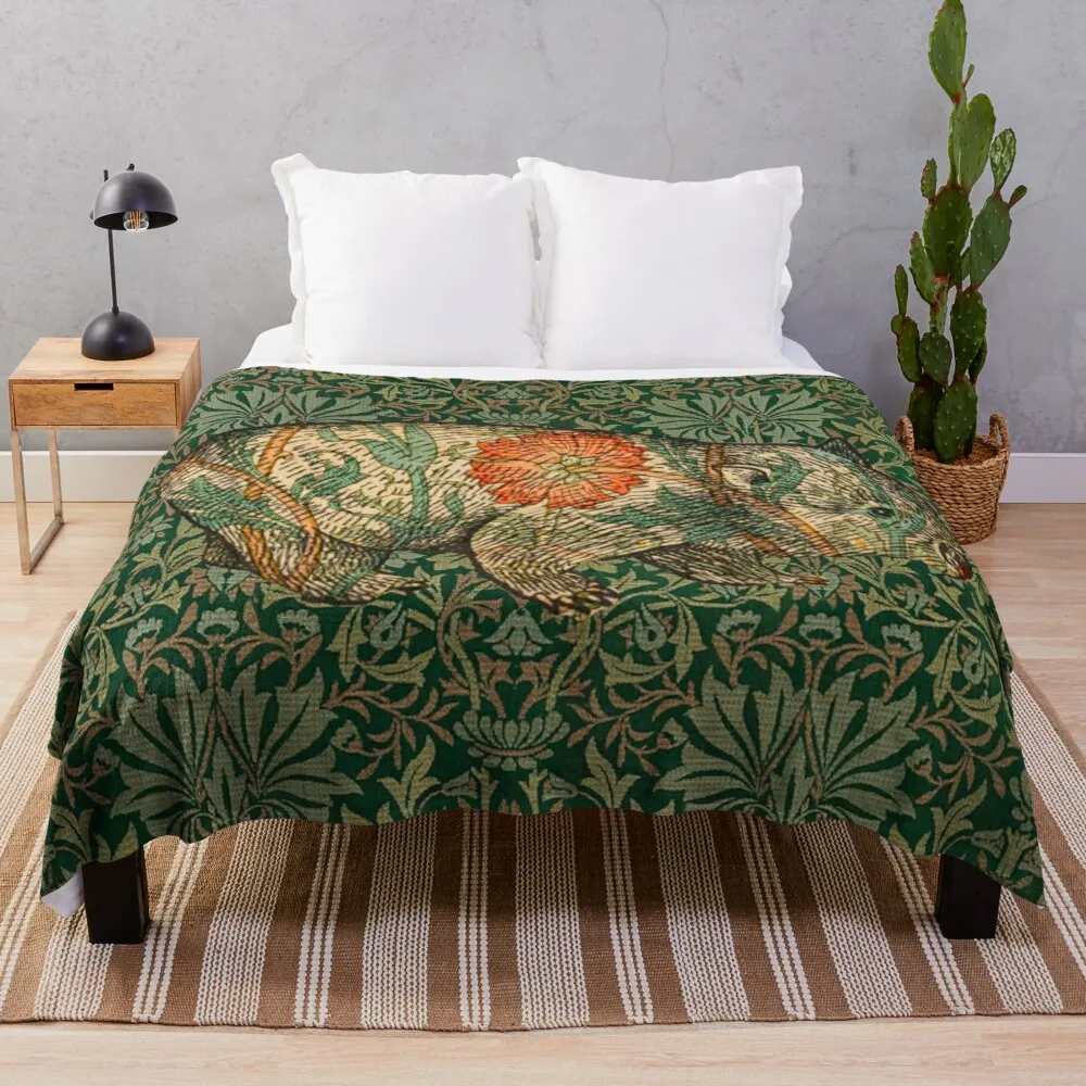 

Одеяло женское Фланелевое теплое, мягкое тонкое уличное покрывало с зелеными цветами, шерпа в саду, розница