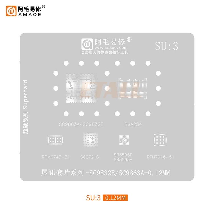 

AMAOE код SU3 трафарет для реболлинга