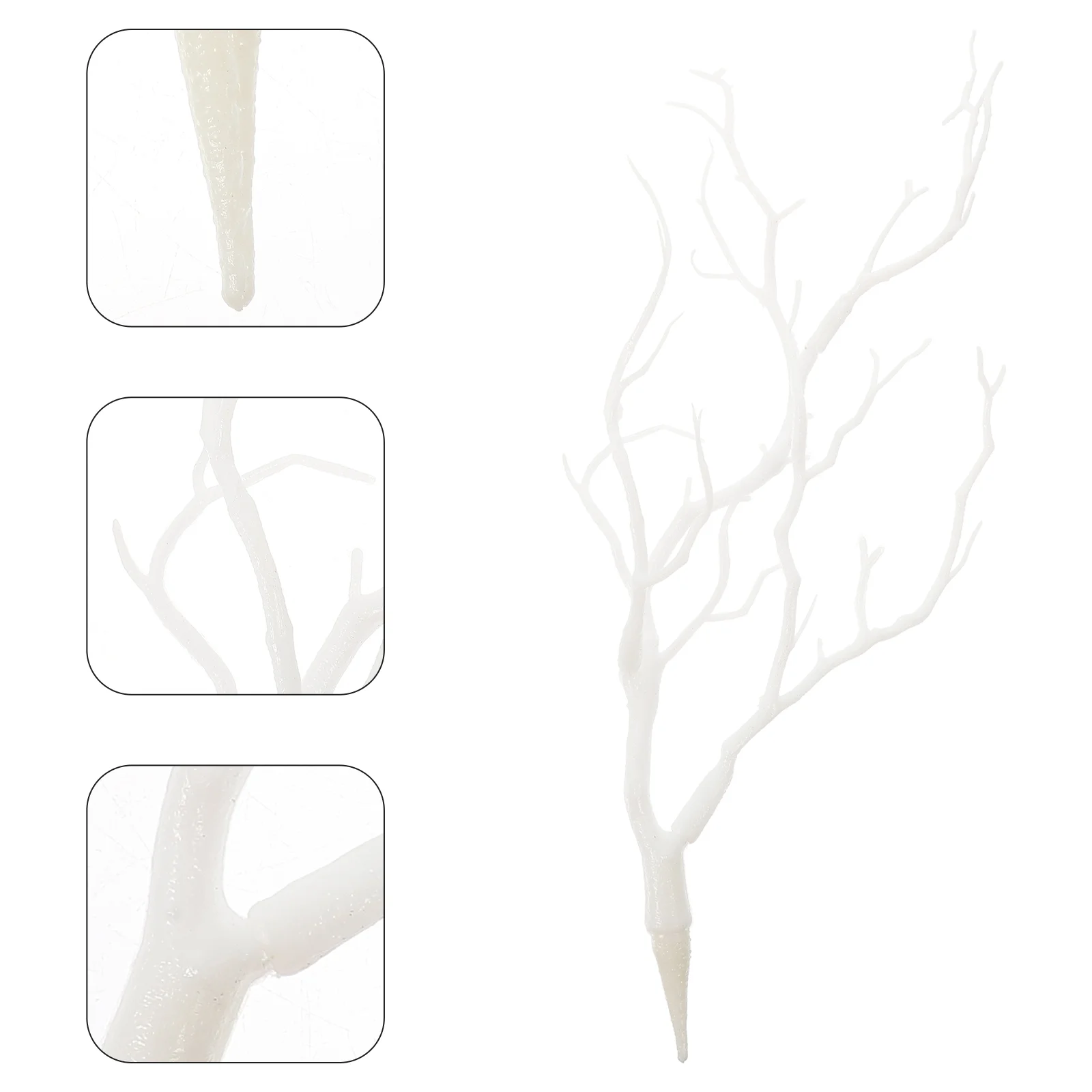 

4 Pcs White Tree Branches Decoration Botanical Dining Table Willow Antlers Crafts