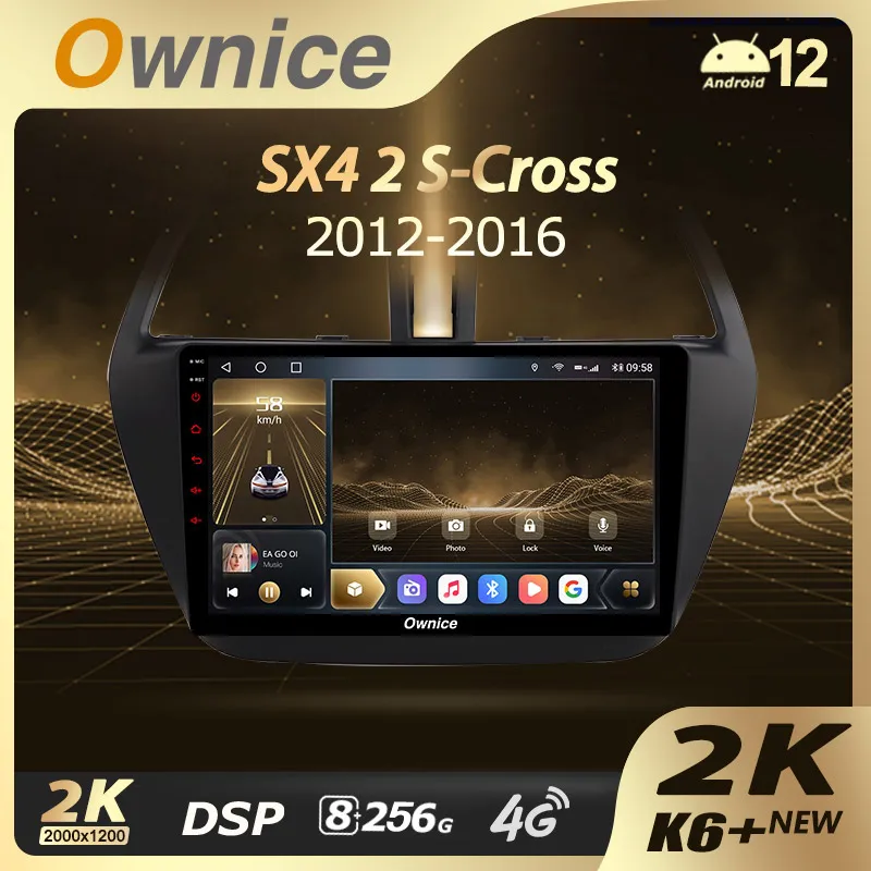 Фото Ownice K6+ 2K 13,3 дюйма для Suzuki SX4 2 S-Cross 2012-2016 Автомобильный радиоприемник Мультимедийный видеоплеер Navi Стерео GPS Android12 Без 2din DVD №1
