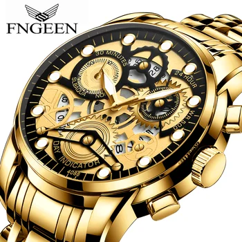 2022 Gold Top Brands Men Wristwatches Waterproof Luxury Golden Wrist Watch For Male Clock Dropshipping Gifts Relogio Masculino Other Image