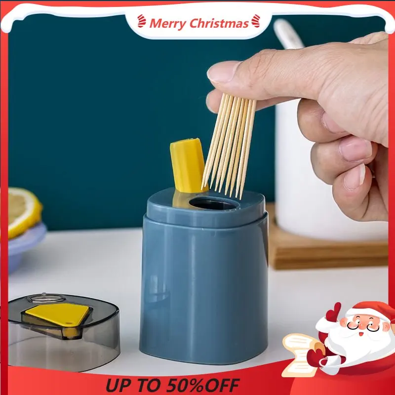 

1pc Creative Toothpick Box High Class Home Restaurants Automatic Popping Toothpick Pressing Type European Durable Toothpick Box