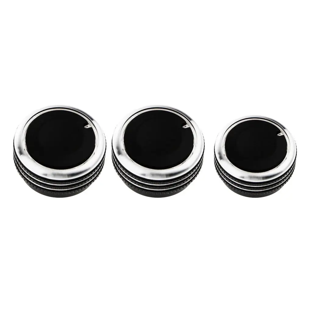

3 Pieces Air Conditioner Knob Control Switch ABS and Aluminum Alloy