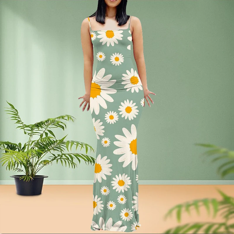 

Женское атласное платье-макси без рукавов, с открытой спиной