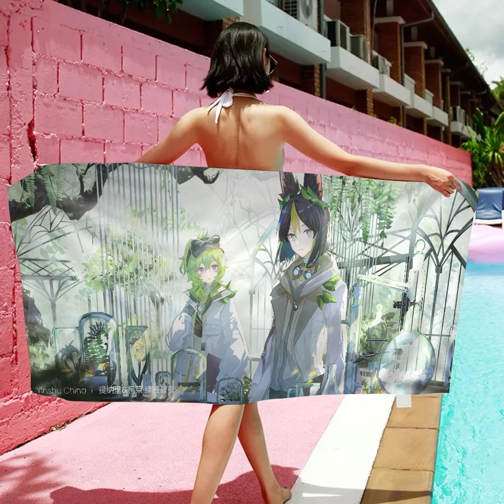 Genshin Impact Пляжное полотенце для детей Персонализированное банное Полотенце