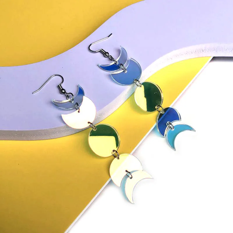 

Illusion Acrylic Geometric Round Moon Long Beach Party Women's Earrings for Women Earrings Jewelry Accessories Support Wholesale