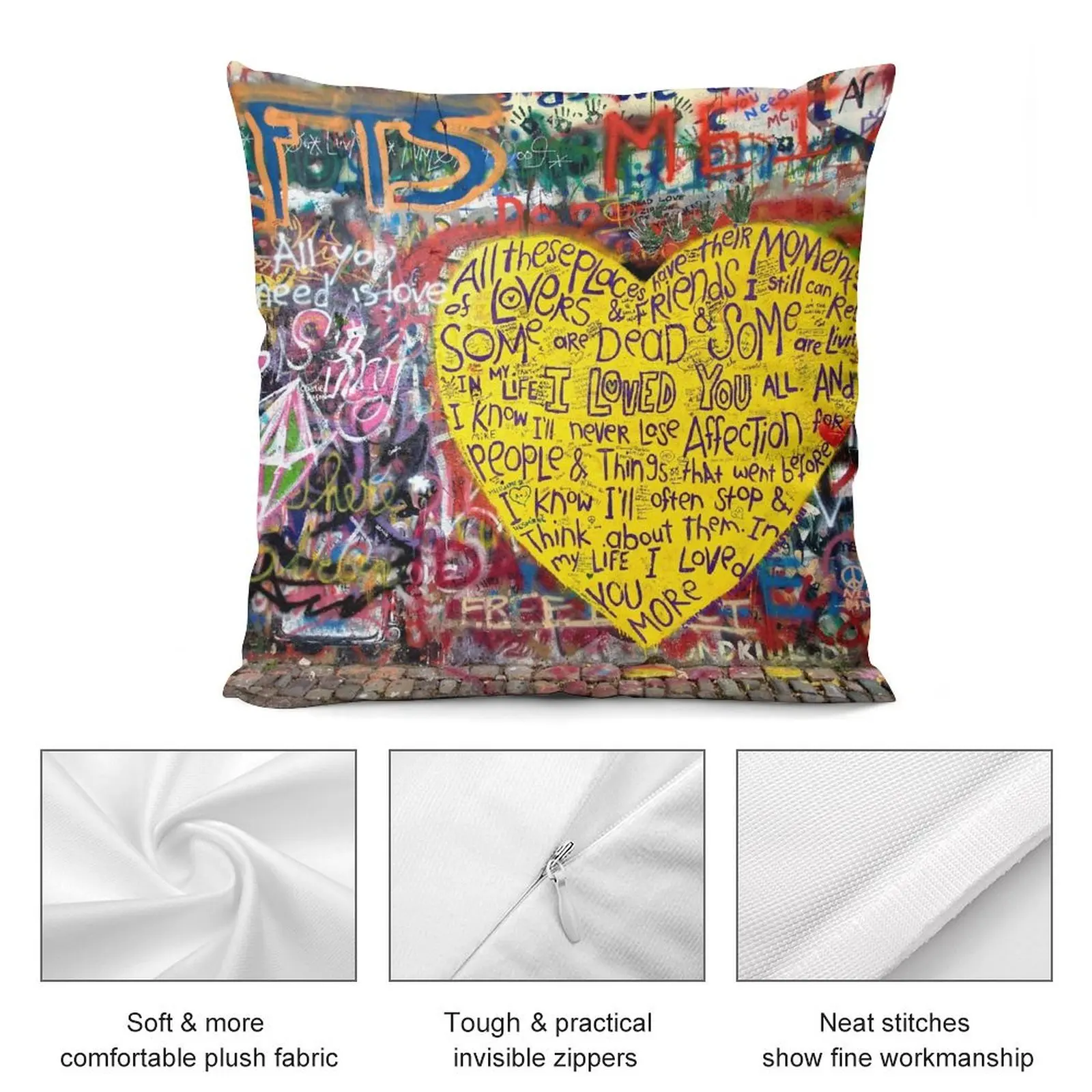 Jonnanova Zed (Jonh Lennon's wall) диванная подушка Подушка Наволочка для кровати наволочки