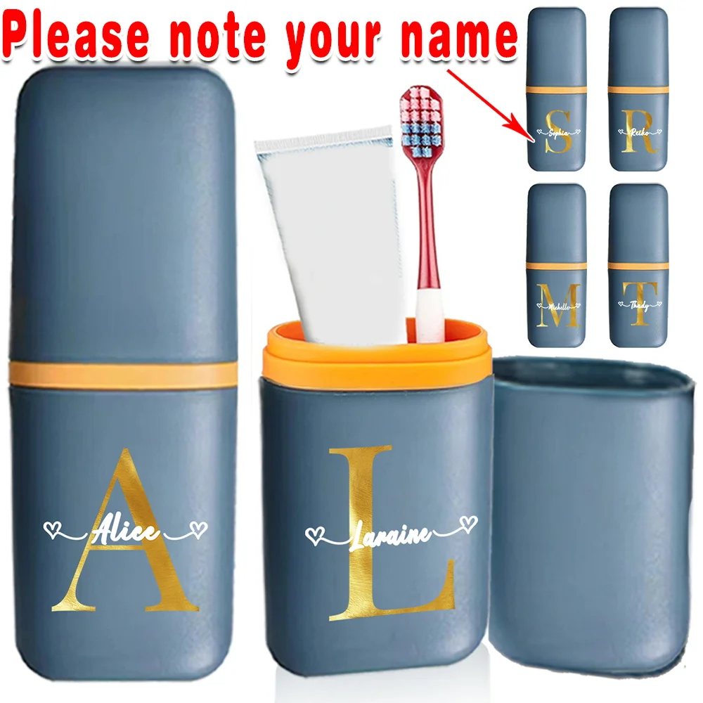 Indywidualna nazwa Pudełko na szczoteczki do zębów Organizer z odłączanym kubkiem płukania ust Przenośny grzebień pasty Etui przechowywania