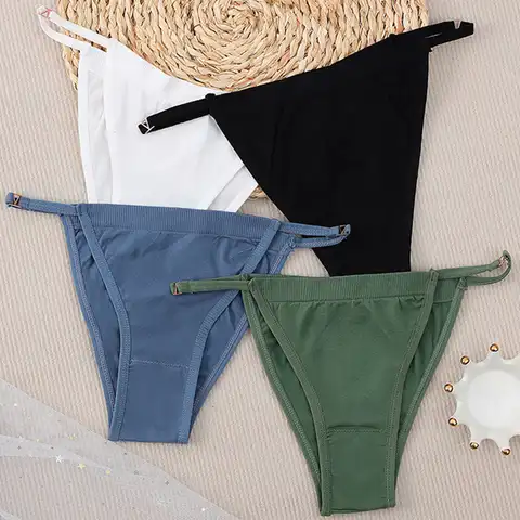Seamless Women's Panties Breathable Female Lingerie Breathable Briefs Solid Color Underpanties Sexy Underwear Ribbed