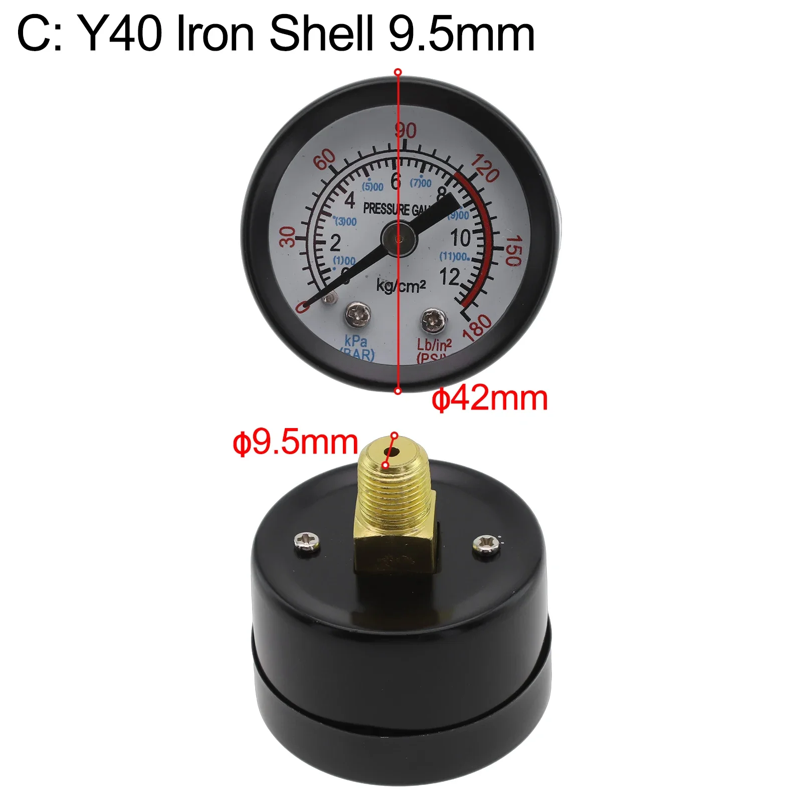 22332222111 Y40 Y50 0-180PSI измеритель давления для газа воды топлива жидкостей легко