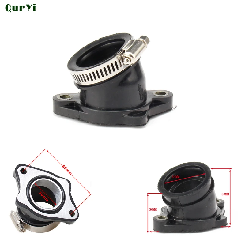 

Motorcycle Carburetor 34mm Rubber Angled Adapter Inlet Intake Pipe For MIKUNI VM24 OKO28 KOSO30 Motorcycle Accessories Motocross