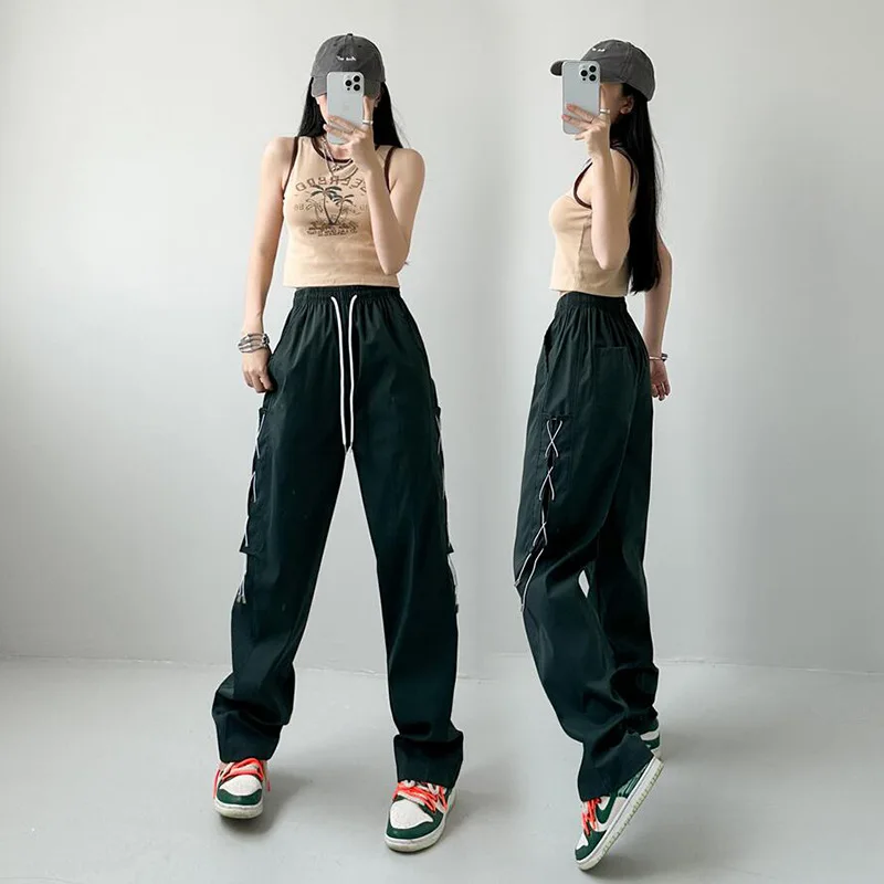 

Korean Version for Dance Practice Pants Sexy Jazz Dance Clothes Style Street Dance Group Performance Clothes Tide Women Suit