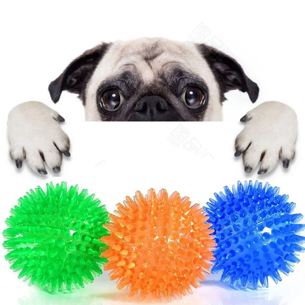 

For Golden Retriever Large Dogs Aggressive Chewers Cleans Teeth Hedgehog Ball Spikey Balls Interactive Toys Dog Balls
