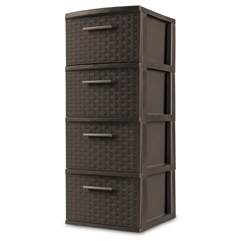 

Drawer Weave Tower Plastic, Espresso, Set of 2