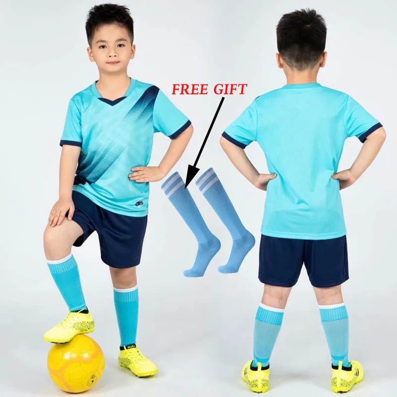 Children Football Jerseys Men Boys Soccer Clothes Sets Short Sleeve Kids Football Uniforms Adult Kids Soccer Tracksuit Jersey