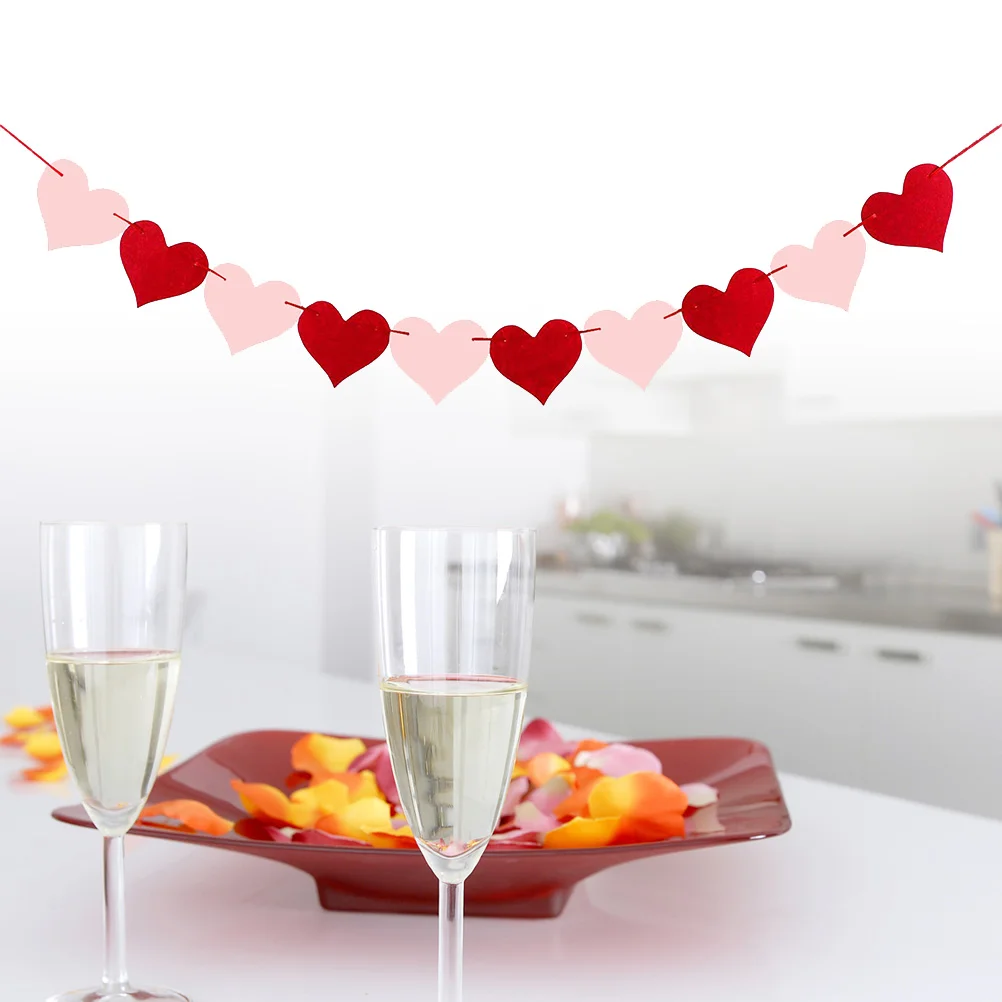 

Heart Decor Valentines Day Bunting Banner Outdoor Garland Glitter Heart Banner Wedding Garland Heart Banner Valentines Day Love