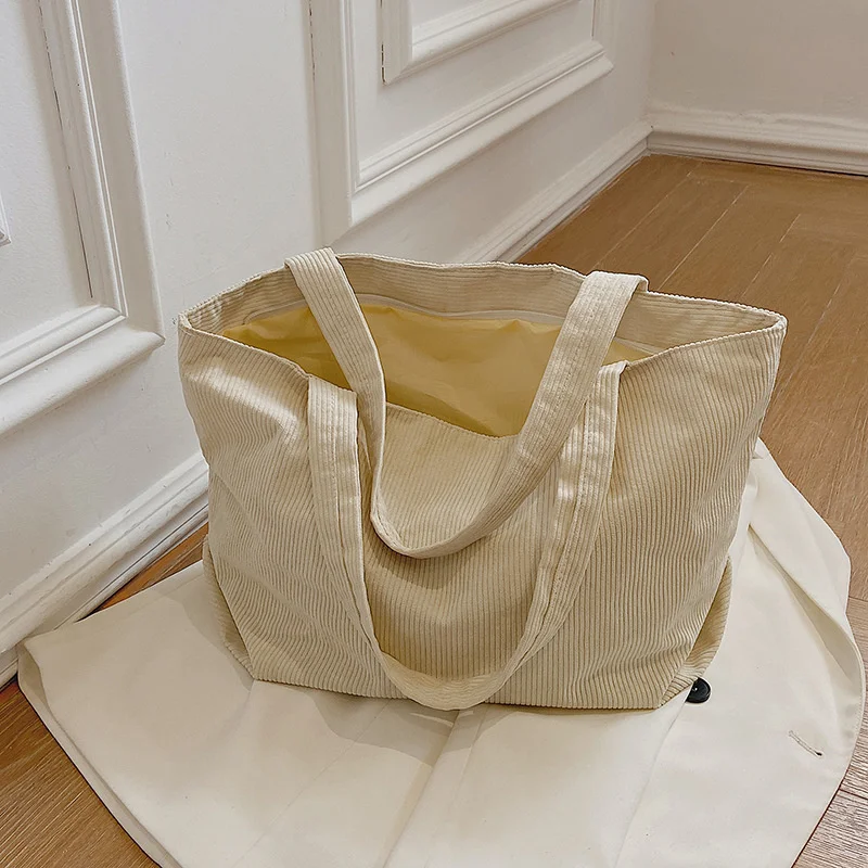 

Женские вельветовые сумки-тоуты для женщин 2023, повседневные сумки для покупок, сумки для девочек, сумки на молнии, вместительные зимние сумки через плечо
