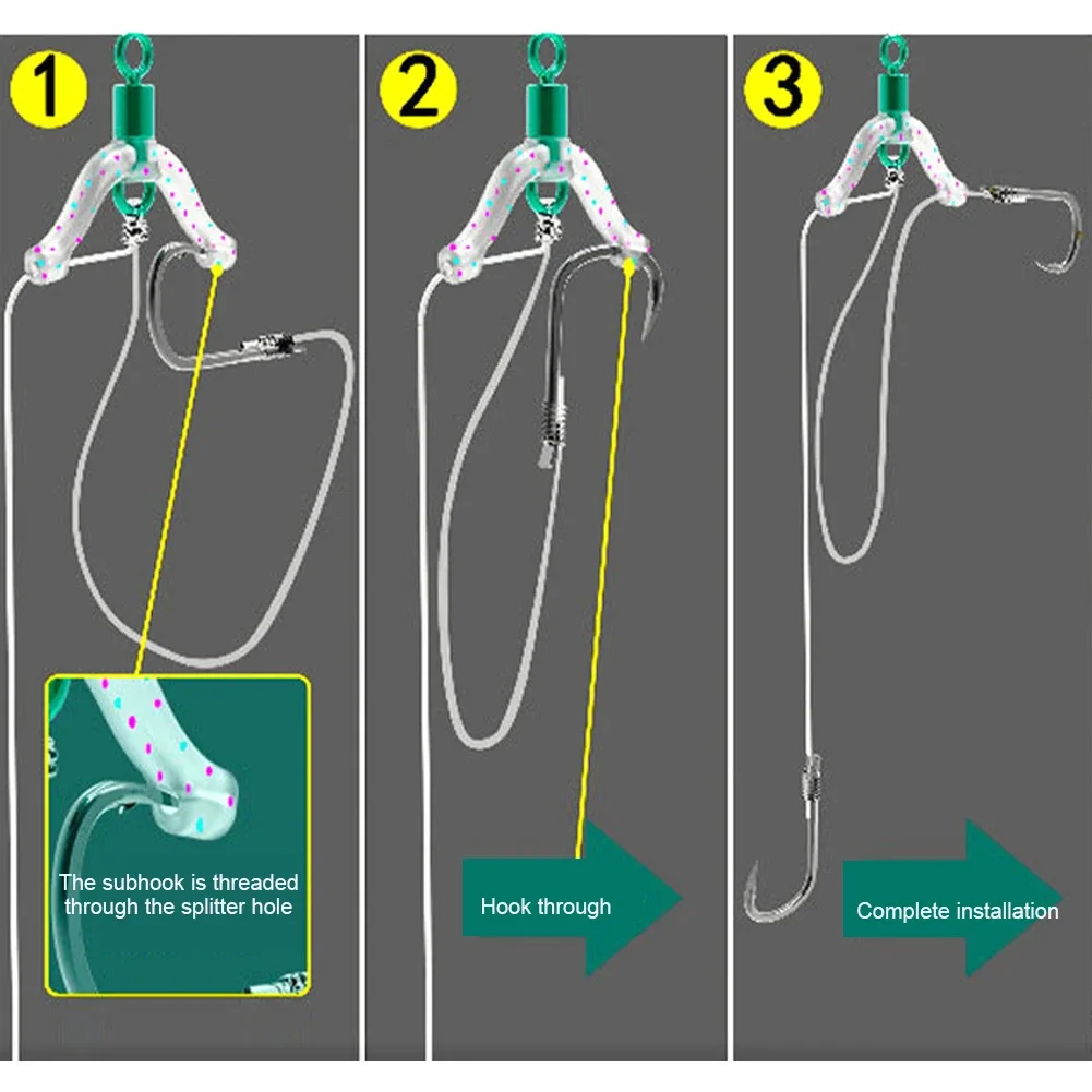 5/10 шт. 8-образное кольцо для космических бобов двойные крючки леска Y-образный