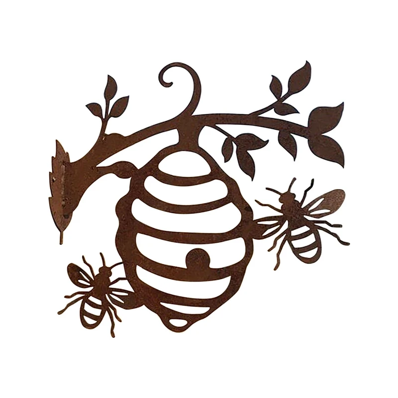 

Metal Bee Hive Garden Decor Metal Beehive Garden Gift Honey Home Decoration Outdoor Metal Tree Garden Stakes Home Decor