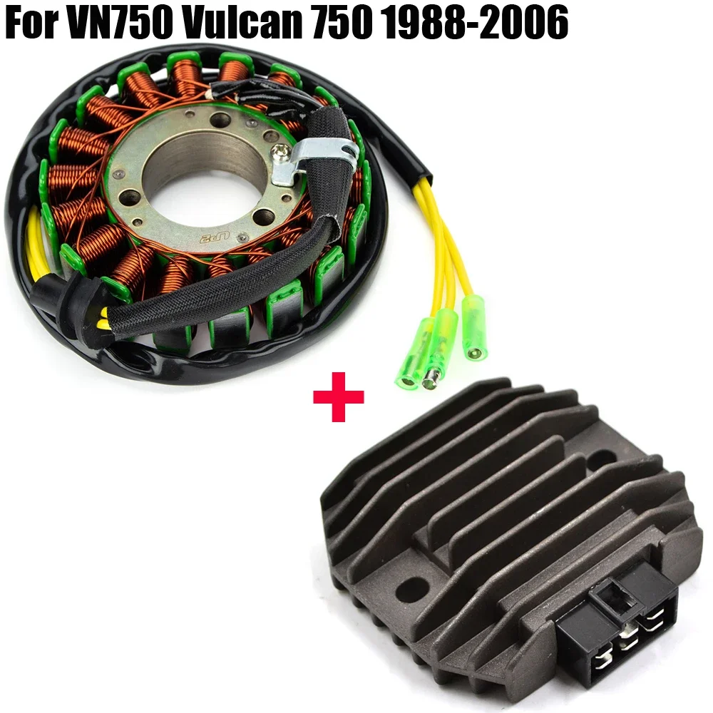 

For Kawasaki Vulcan 750 VN750 1988 - 2006 1989 1990 1991 1992 1993 1994 1995 1996 1997 1998 Regulator Rectifier + Stator Coil